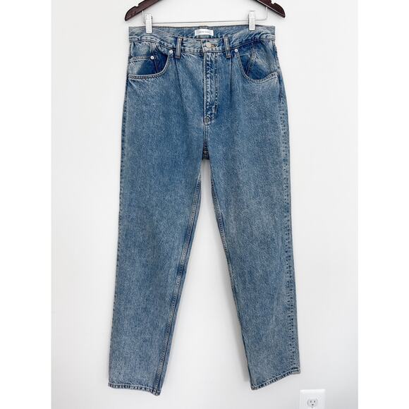 Anine Bing Pleat Front Straight Leg 80's Florence Jeans in Size 30 $235 - Picture 1 of 10